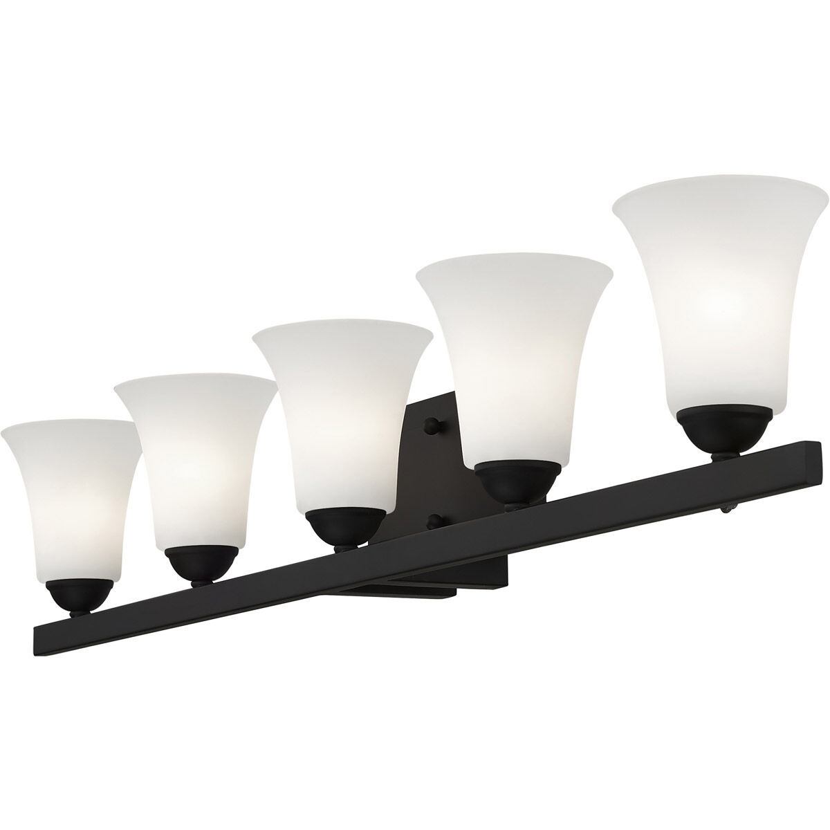 Ridgedale 5 Light 43 inch Black Bath Vanity Wall Light