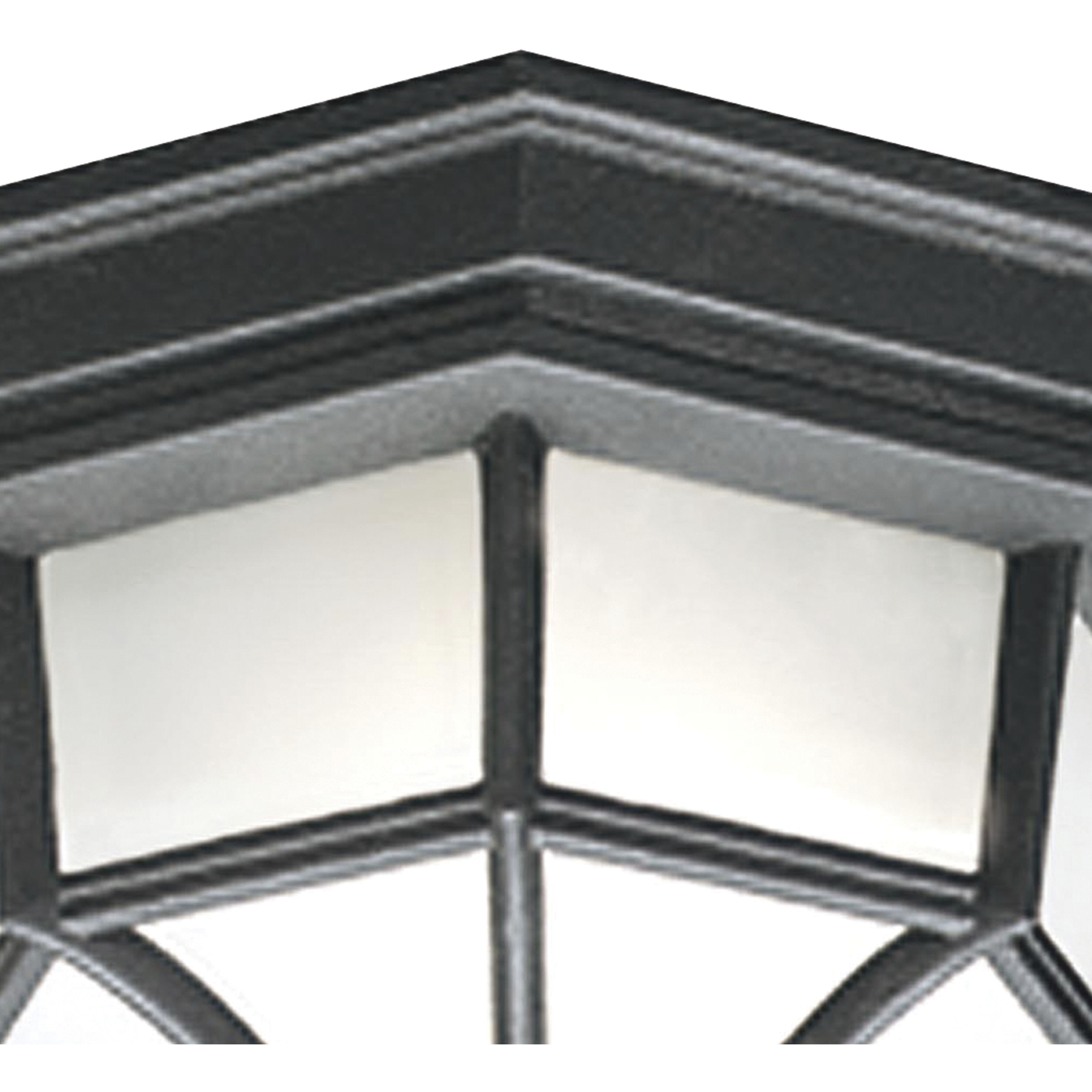 Cirque 1 Light 10.5 inch Black Outdoor Flush Mount