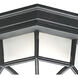 Cirque 1 Light 10.5 inch Black Outdoor Flush Mount
