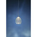 Vibe LED 5.5 inch Matte Chrome Small Pendant Ceiling Light in Glacier Glass