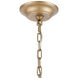 Equilibrium 5 Light 19 inch Matte Gold with Polished Nickel Chandelier Ceiling Light