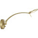 Dessau Turbo 25 inch 4.5 watt Satin Brass Swing Arm Wall Sconce Wall Light in Light Satin Brass