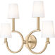 Cordelia 4 Light 20.5 inch Modern Gold Wall Sconce Wall Light