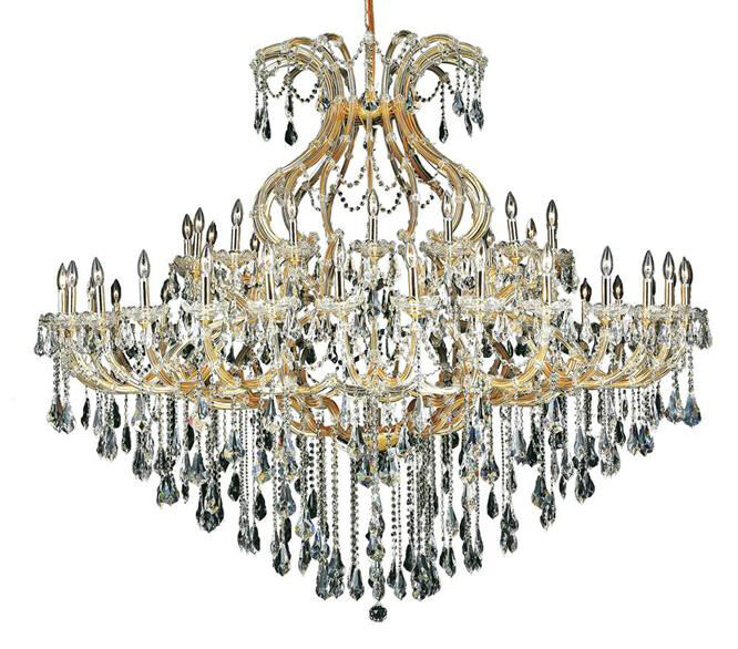 Maria Theresa 49 Light 72 inch Gold Foyer Ceiling Light in Clear, Royal Cut