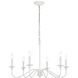 Rohan 6 Light 36 inch White Chandelier Ceiling Light