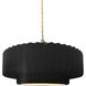 Radiance Collection - Pleated Tier Pendant Ceiling Light in Brushed Nickel, Replaceable Bulb, Beige Twist Cord, Carbon Matte Black, 14.5W x 5.25H, Form+Finish+Function