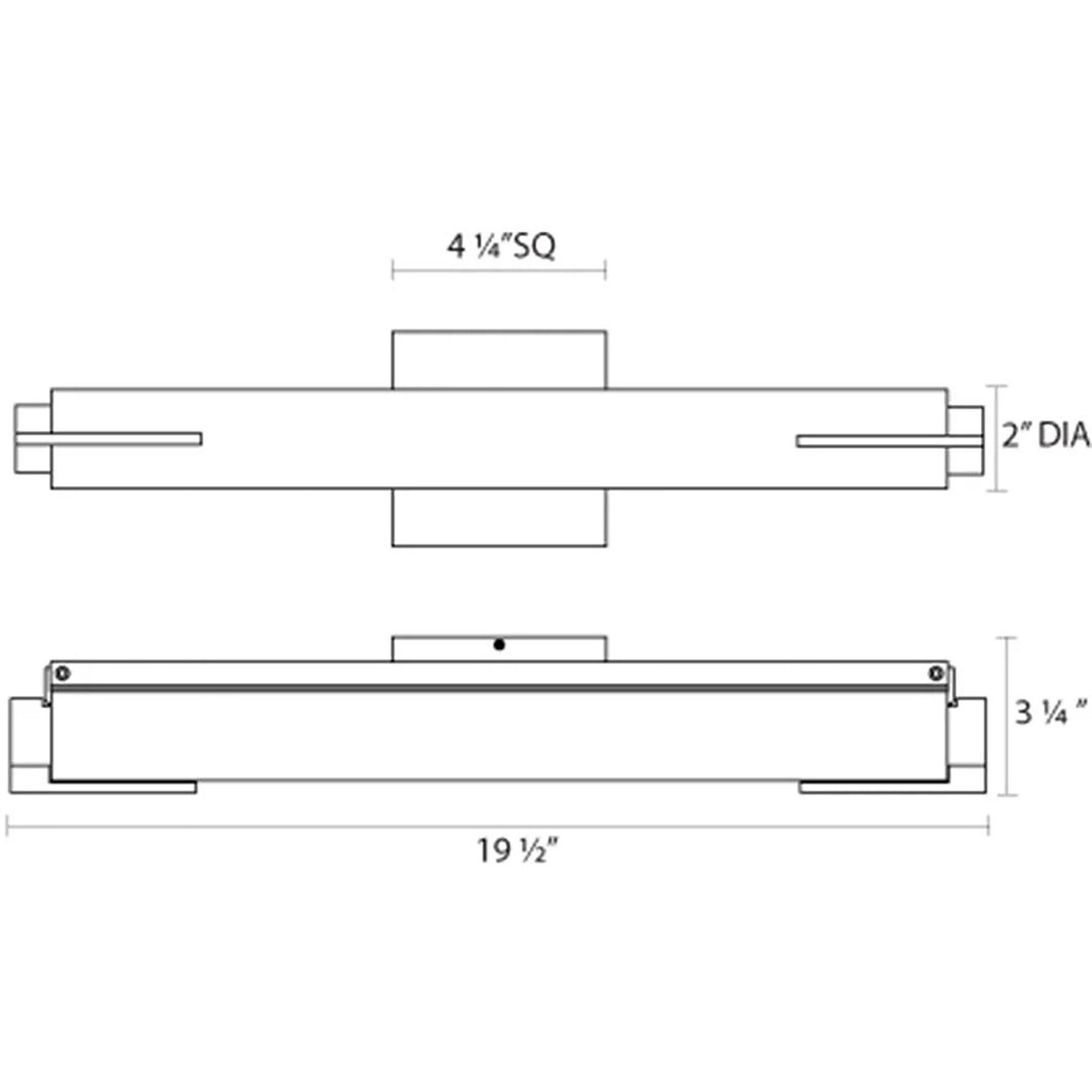 Tubo Slim LED 18 inch Satin Nickel Bath Bar Wall Light with Spine Trim