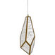 Glace 15 Light 48 inch Painted Silver/Antique Brass Multi-Drop Pendant Ceiling Light
