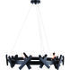 Wells LED 28 inch Matte Black Chandelier Ceiling Light