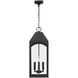 Burton 4 Light 9.75 inch Black Outdoor Hanging Lantern