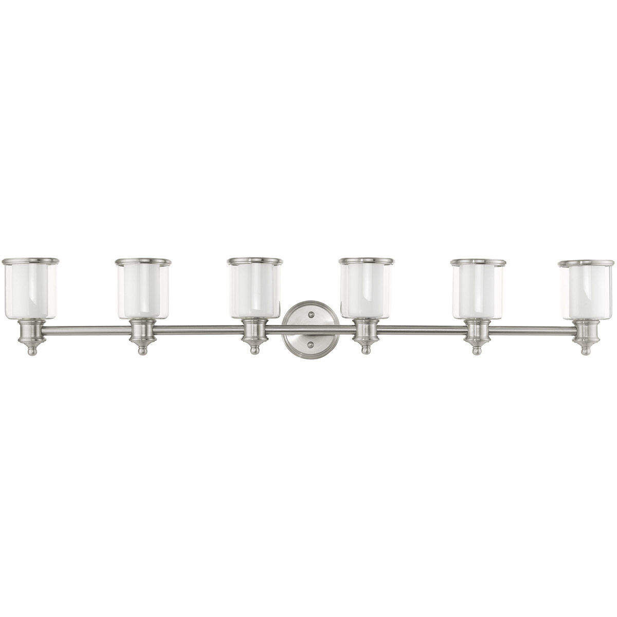 Middlebush 6 Light 55 inch Brushed Nickel Vanity Sconce Wall Light