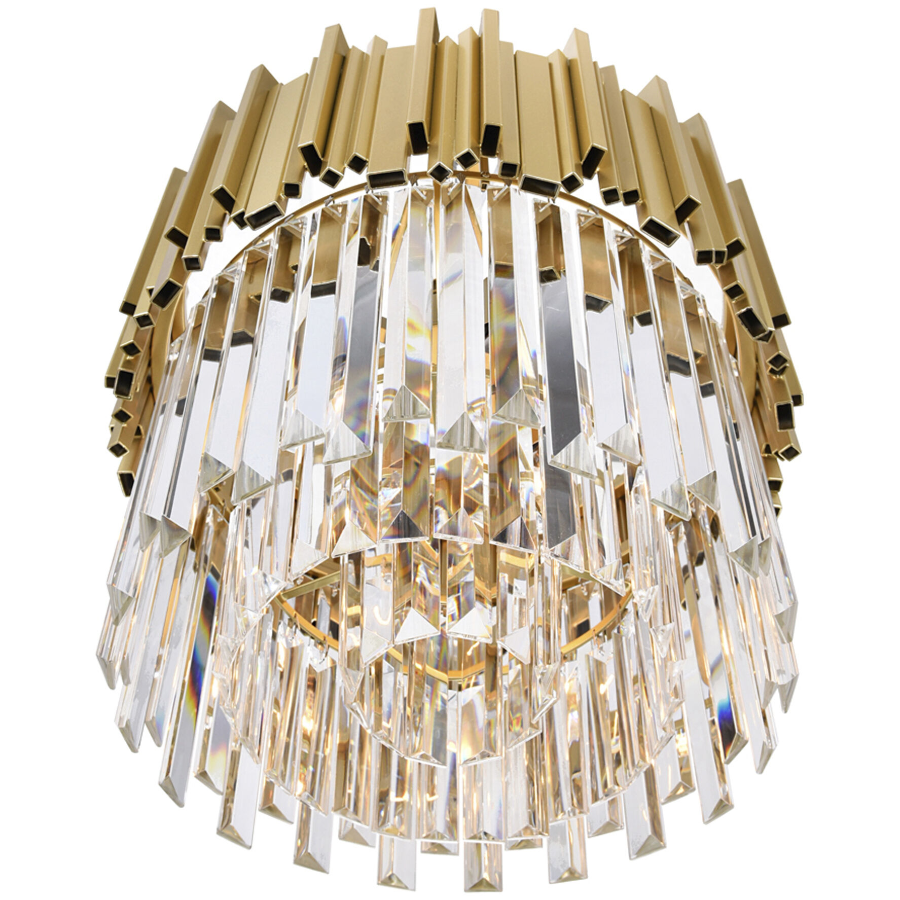 Deco 4 Light 16 inch Medallion Gold Down Chandelier Ceiling Light