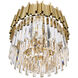 Deco 4 Light 16 inch Medallion Gold Down Chandelier Ceiling Light