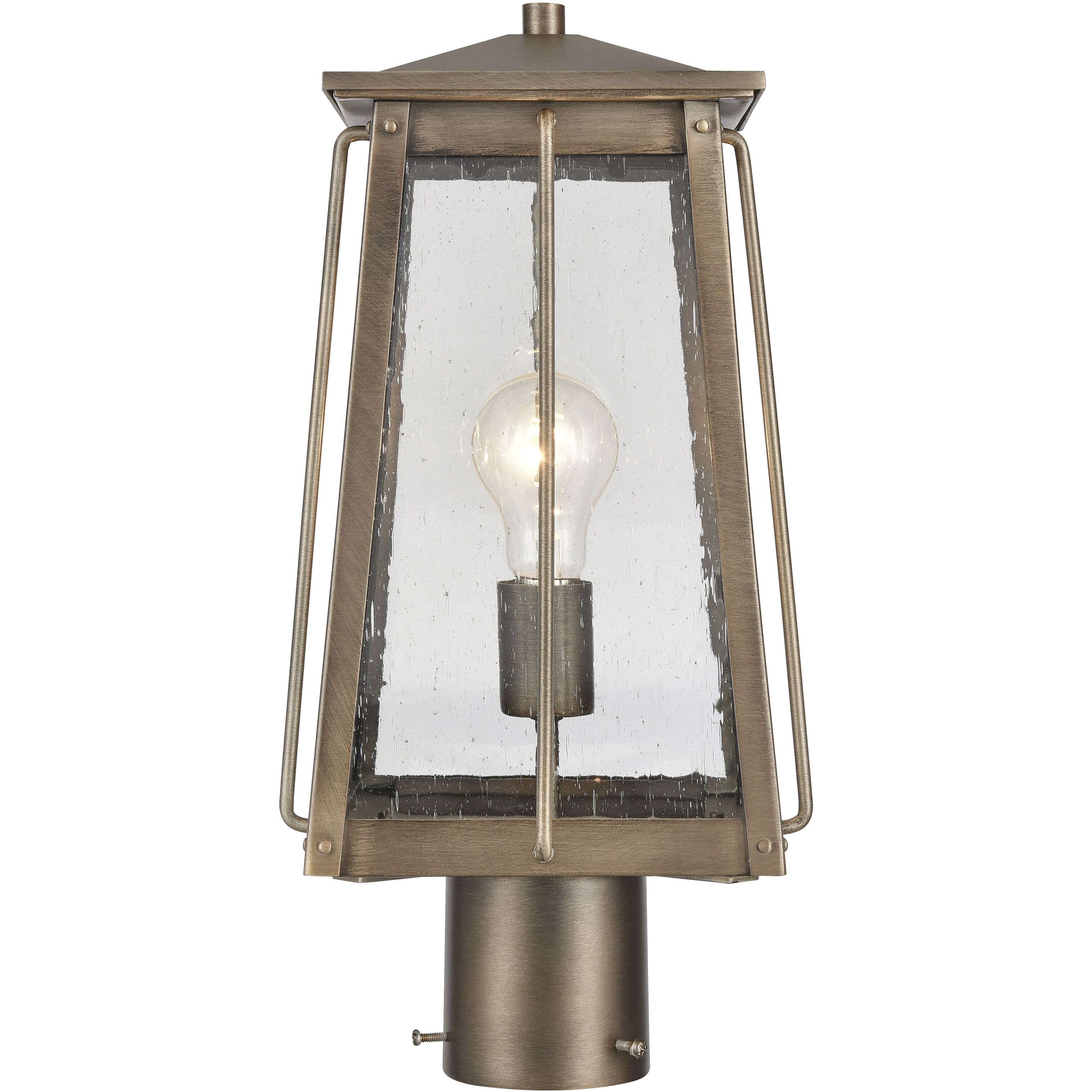 Kirkdale 2 Light 17 inch Vintage Brass Outdoor Post Light