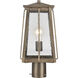 Kirkdale 2 Light 17 inch Vintage Brass Outdoor Post Light