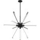 Asterisk LED 32 inch Matte Black and Chrome Pendant Ceiling Light