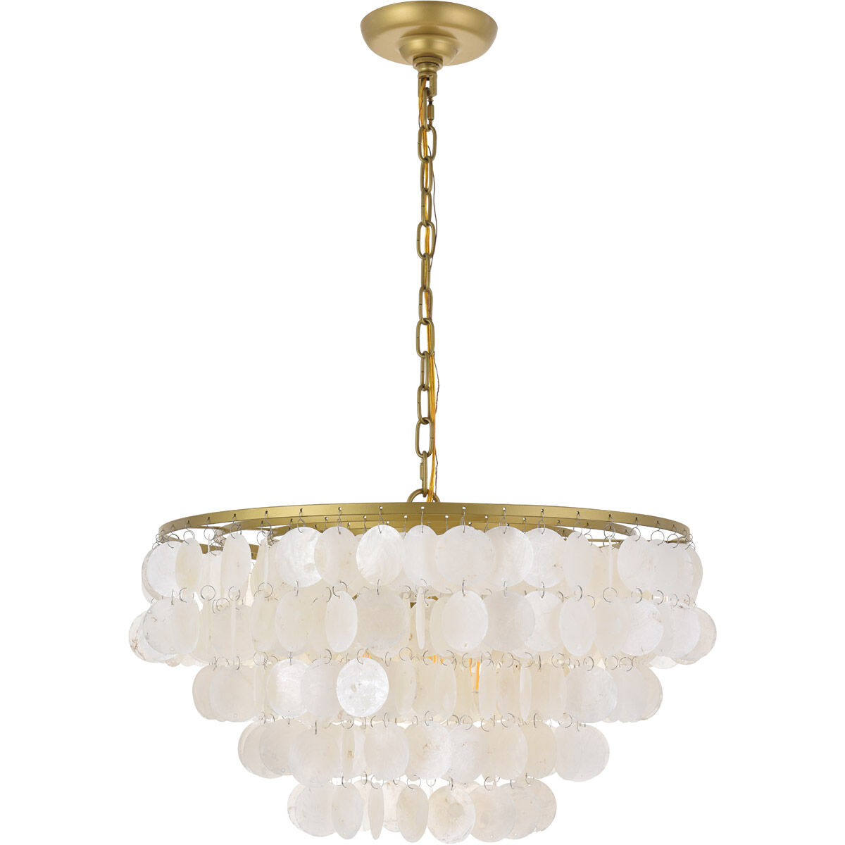 Selene 4 Light 20 inch Brass Pendant Ceiling Light