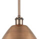 Ballston Dome LED 12 inch Antique Copper Pendant Ceiling Light