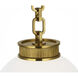 Marie Flanigan Bellamy LED 16 inch Soft Brass Statement Chain Globe Chandelier Ceiling Light in White Glass