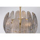 Marclaire 6 Light 19.75 inch Legacy Brass Pendant Ceiling Light in Grey Textured Handmade Glass