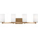 Hettinger 4 Light 29 inch Satin Brass Wall Bath Fixture Wall Light