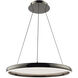 Huxley LED 23.38 inch Black Chrome Pendant Ceiling Light in 3500K, dweLED