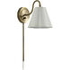 Arielle 1 Light 7.5 inch Antique Brushed Brass Sconce Wall Light