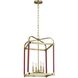 Hadley 4 Light 15.75 inch Time Worn Brass Pendant Ceiling Light