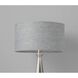 Linda 22 inch 100.00 watt Table Lamp Portable Light in Brushed Steel