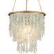 Verre de Mer 1 Light 19 inch Seaglass/Contemporary Gold Chandelier Ceiling Light, Small