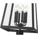 Rainer 6 Light 113.5 inch Black Outdoor Post Mounted Fixture in G9
