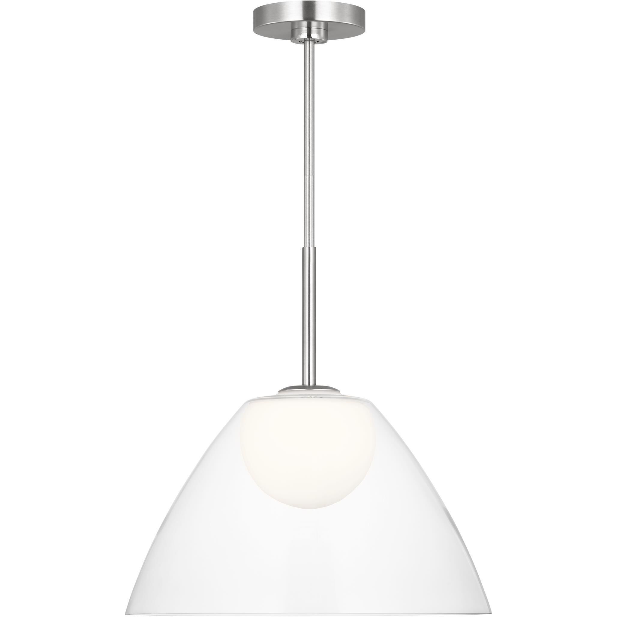 Drew & Jonathan Suma 1 Light 16 inch Brushed Nickel Pendant Ceiling Light, Medium