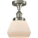 Fulton 1 Light 6.5 inch Brushed Satin Nickel Semi-Flush Mount Ceiling Light