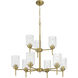 Claire 9 Light 30 inch Satin Brass Chandelier Ceiling Light