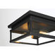 Great Outdoors Isla Vista 2 Light 12 inch Coal Outdoor Flush Mount