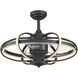 Obvi 22 inch Black with Clear Blades Ceiling Fan in 3