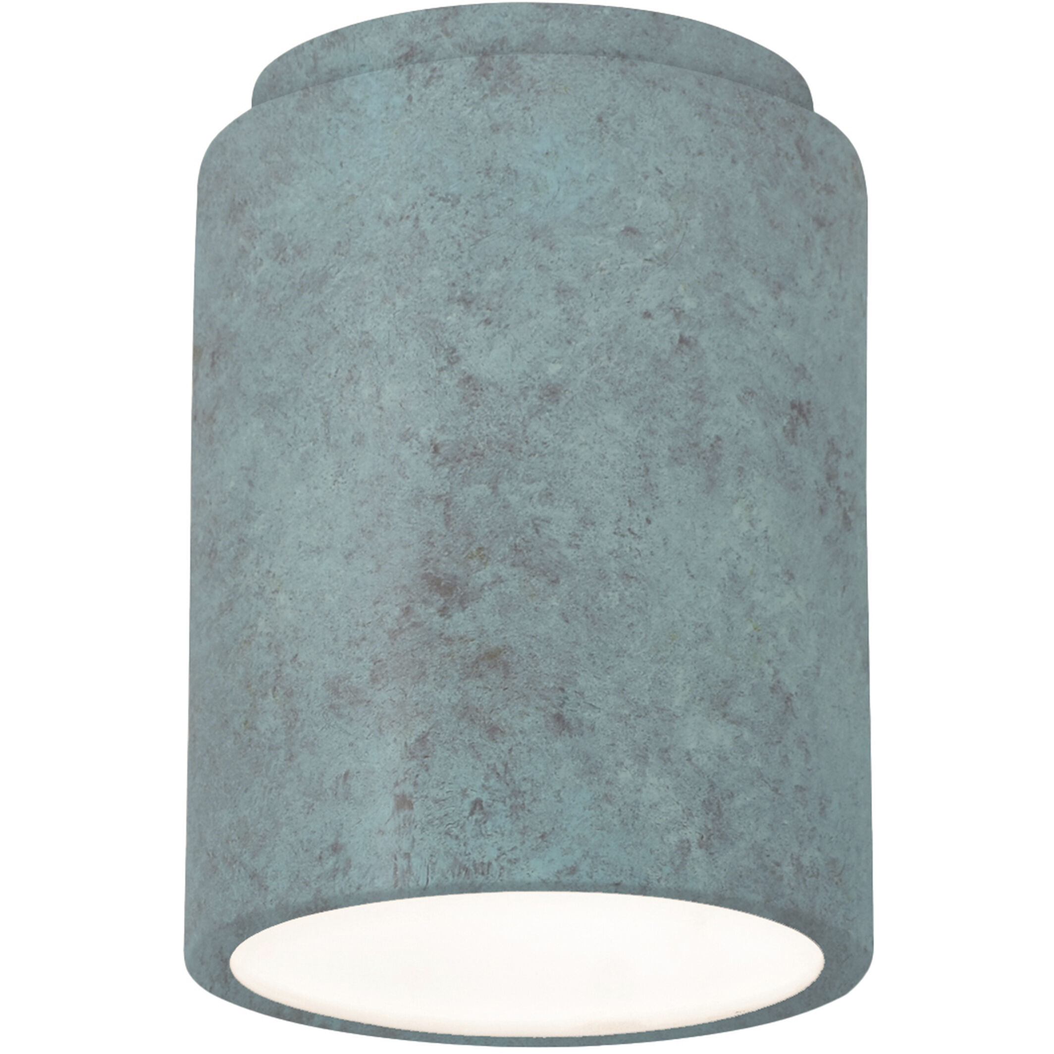 Radiance Cylinder LED 6.5 inch Verde Patina Flush-Mount Ceiling Light