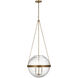 Marie Flanigan Reese LED 18.25 inch Soft Brass Globe Pendant Ceiling Light
