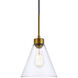 Mera 1 Light 8 inch Brass Pendant Ceiling Light