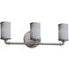 Textile 3 Light 23.75 inch Brushed Nickel Bath Vanity Light Wall Light, Bronx Family, Choices