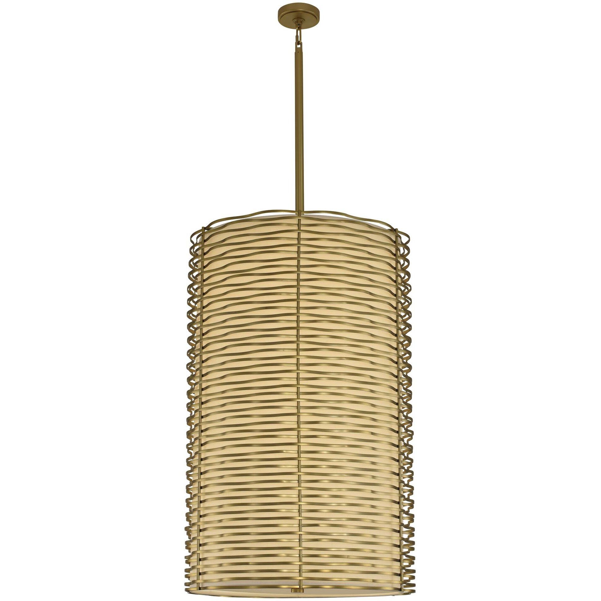 Paloma LED 25 inch Vintage Brass Foyer Light Ceiling Light