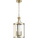 Gilliam 3 Light 10 inch Vintage Brass Foyer Light Ceiling Light