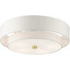 Meridian 5 Light 22 inch Satin Brass Semi Flush Ceiling Light 