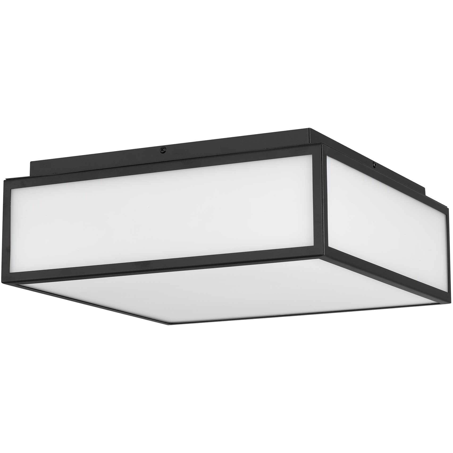 Panel Square LED 14 inch Sand Black Outdoor Flush Mount