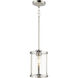 Sentinel 1 Light 6.75 inch Satin Nickel Single Pendant Ceiling Light