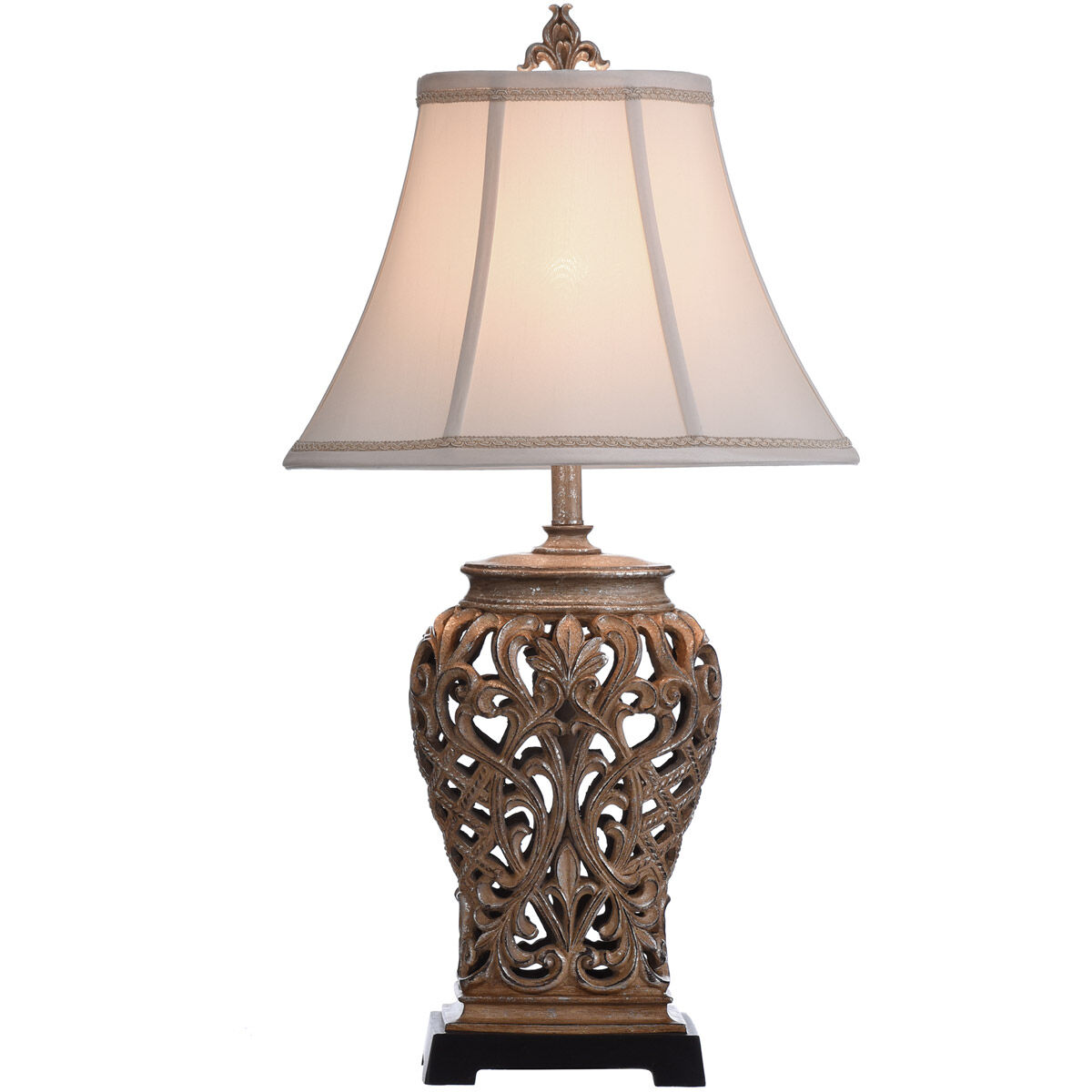 Cameron 33 inch 100.00 watt Tan, Silver Table Lamp Portable Light 