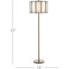 Daze 63 inch 60 watt Antique Brass/White Floor Lamp Portable Light