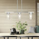 Carson 3 Light 30 inch Brushed Nickel Linear Chandelier Ceiling Light