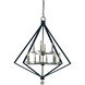 Ice 12 Light 38 inch Satin Brass with Matte Black Accents Chandelier Ceiling Light