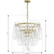 Glassara 6 Light 23 inch Legacy Brass Pendant Ceiling Light